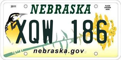 NE license plate XQW186