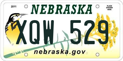 NE license plate XQW529