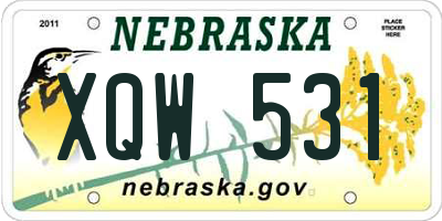 NE license plate XQW531