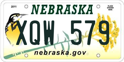 NE license plate XQW579