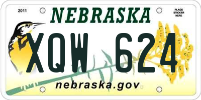 NE license plate XQW624