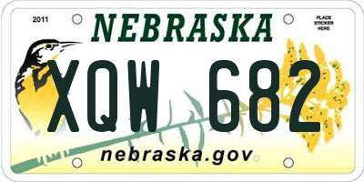 NE license plate XQW682
