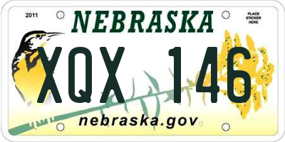 NE license plate XQX146