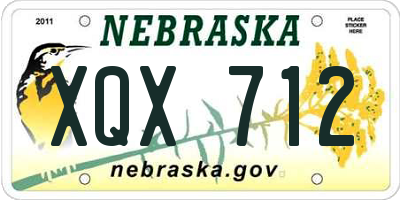 NE license plate XQX712