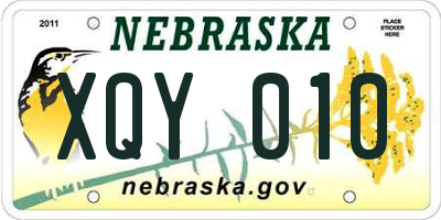 NE license plate XQY010