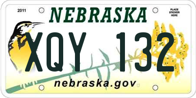 NE license plate XQY132