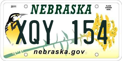 NE license plate XQY154
