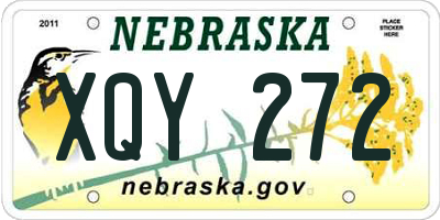 NE license plate XQY272