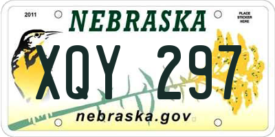 NE license plate XQY297