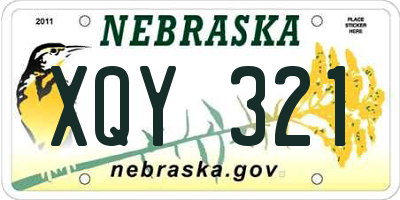 NE license plate XQY321