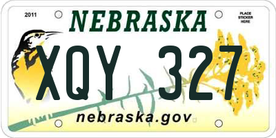 NE license plate XQY327