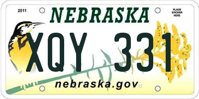 NE license plate XQY331