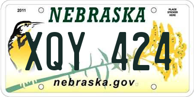 NE license plate XQY424