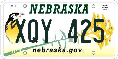 NE license plate XQY425