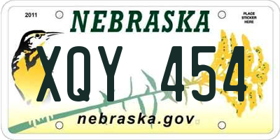 NE license plate XQY454