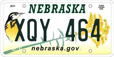 NE license plate XQY464