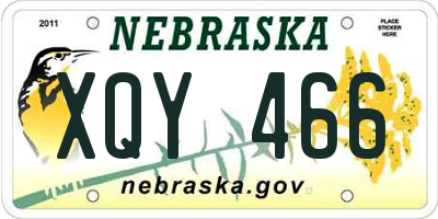 NE license plate XQY466