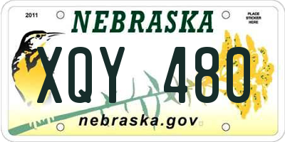 NE license plate XQY480