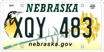 NE license plate XQY483