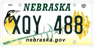 NE license plate XQY488