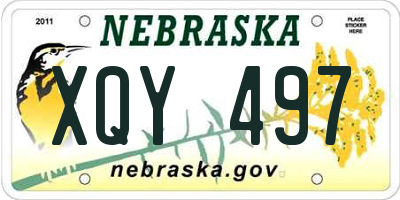 NE license plate XQY497