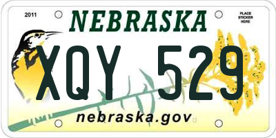 NE license plate XQY529