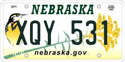 NE license plate XQY531