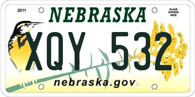 NE license plate XQY532