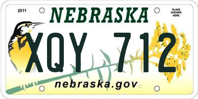 NE license plate XQY712