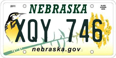 NE license plate XQY746