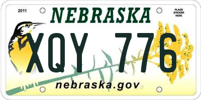 NE license plate XQY776