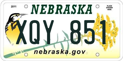NE license plate XQY851