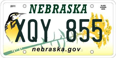 NE license plate XQY855