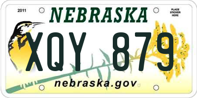 NE license plate XQY879