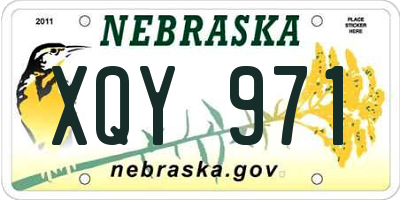 NE license plate XQY971