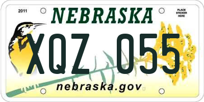 NE license plate XQZ055