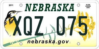 NE license plate XQZ075
