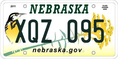 NE license plate XQZ095