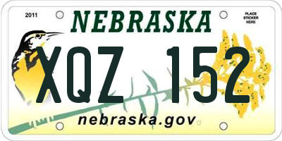 NE license plate XQZ152