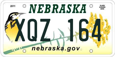 NE license plate XQZ164