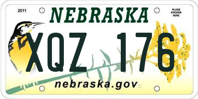 NE license plate XQZ176