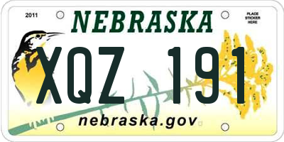 NE license plate XQZ191