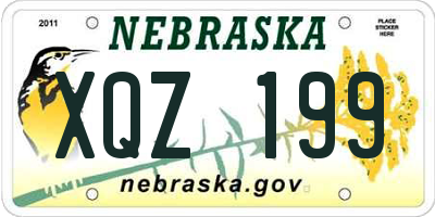 NE license plate XQZ199