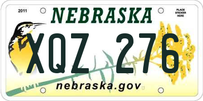 NE license plate XQZ276