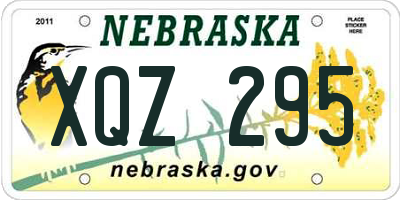 NE license plate XQZ295