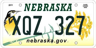 NE license plate XQZ327