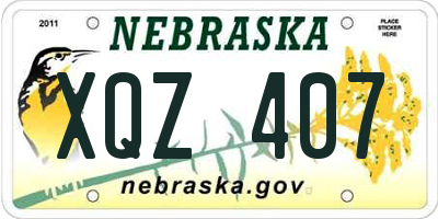 NE license plate XQZ407