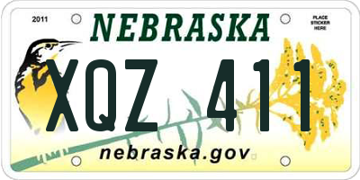 NE license plate XQZ411