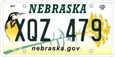 NE license plate XQZ479