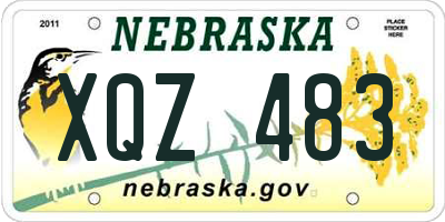 NE license plate XQZ483